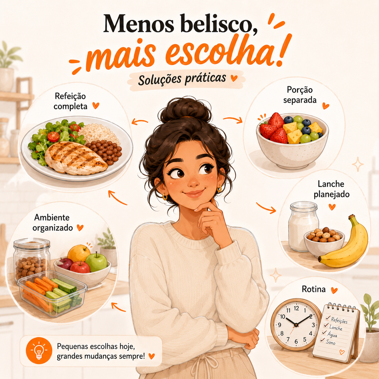 Fome real comparada com vontade de comer