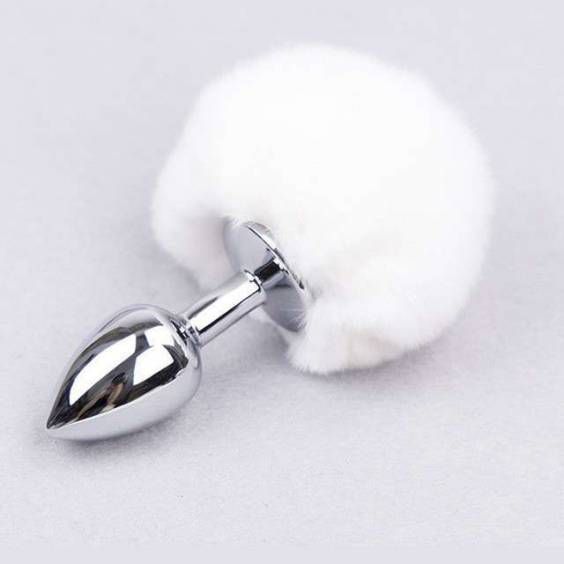 PLUG ANAL EM AO - Pompom - Cor: Branco - Quente Caliente | Melhor Sex Shop  do Brasil, premiado 6x!