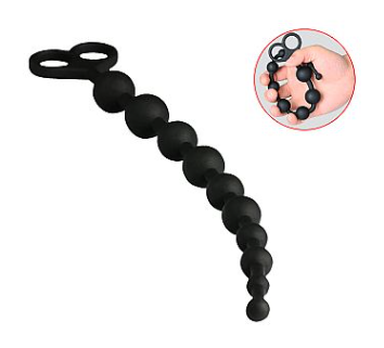 TINO - Plug Anal - Escalonado Em Silicone 34cm - Cor : Preto - Quente  Caliente