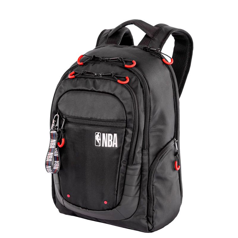 Mochila Grande 3 Compartimentos Notebook NBA Pro Preto Meli Comercio