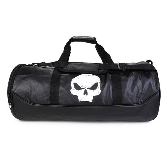 Bolsa Sacola Viagem Black Skull Clio Branco - BS2196 - Meli Comércio