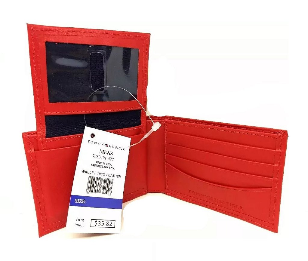 carteira tommy hilfiger vermelha