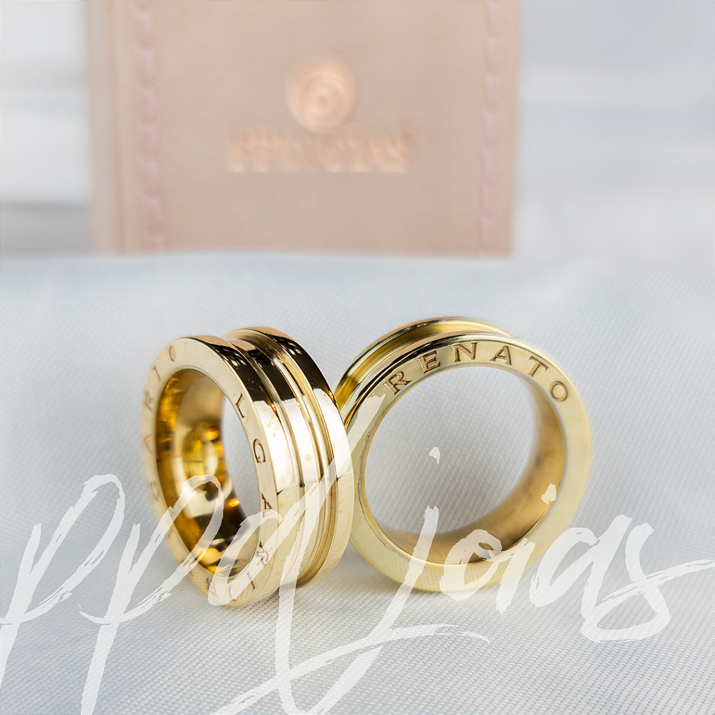 Alianças Em Ouro 18k Personalizadas - FA-590