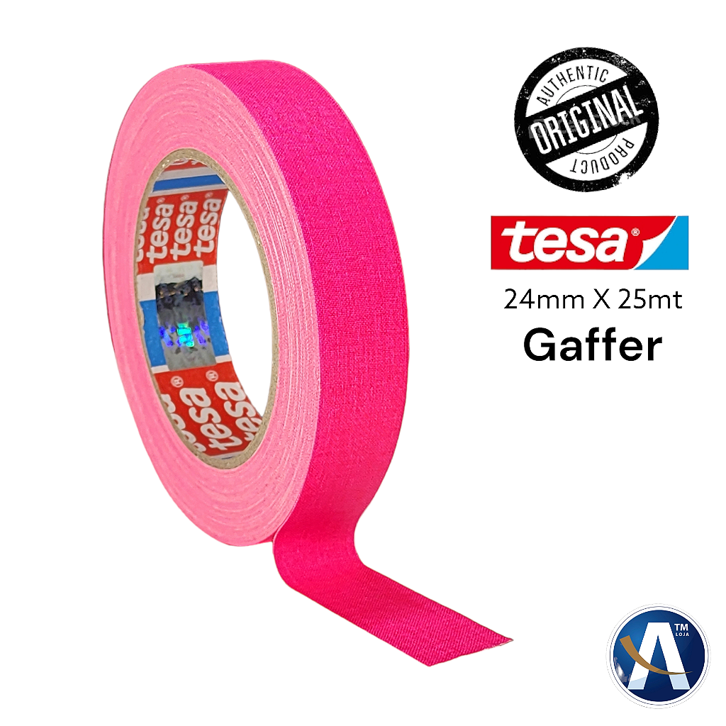 Fita Tecido Gaffer Tape Tesa 24mm X 25m Rosa Fluorescente - ATM Distribuição