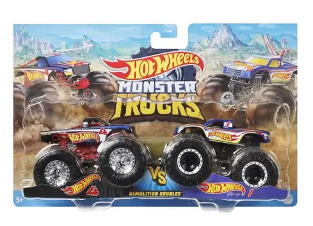 Carrinho Hot Wheels Monster Trucks Mattel Sortido 2 Unidades em