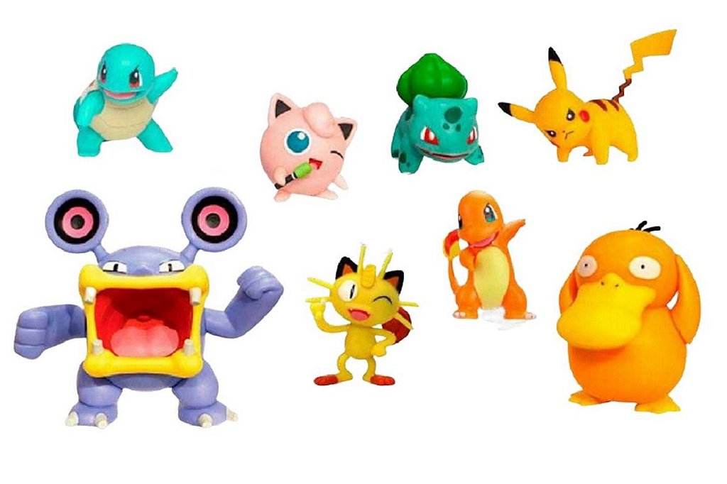 Conjunto de figuras de batalha com tema de pogo de Pokemon: 4.5