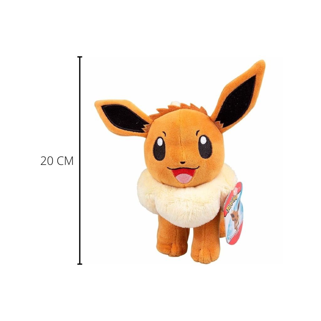 Eevee de Pelúcia Pokémon 20 cm Original Colecionável - Ri Happy