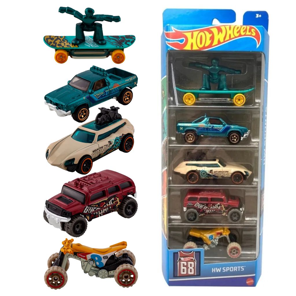 5 Carrinhos Hot Wheels Original Colecionar Mattel Corrida