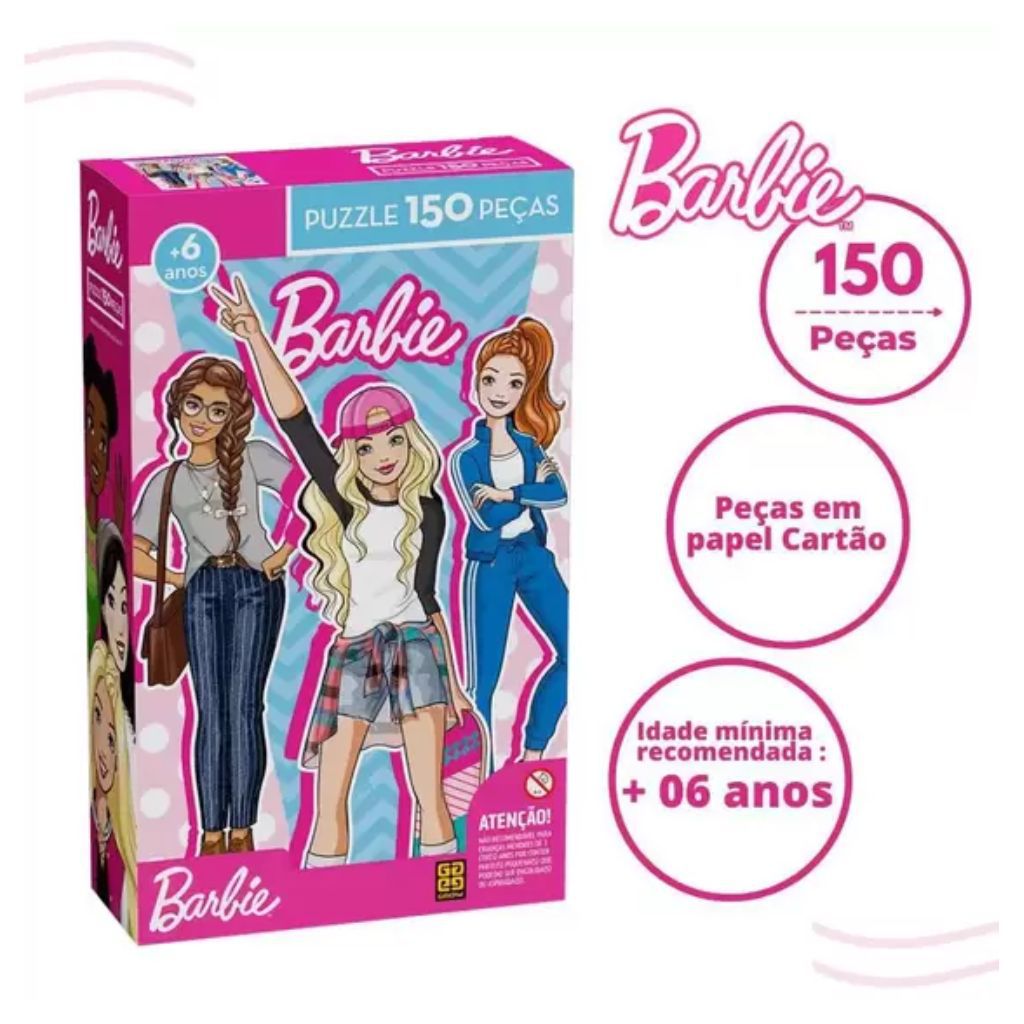 Puzzle 60 peças Barbie - Loja Grow