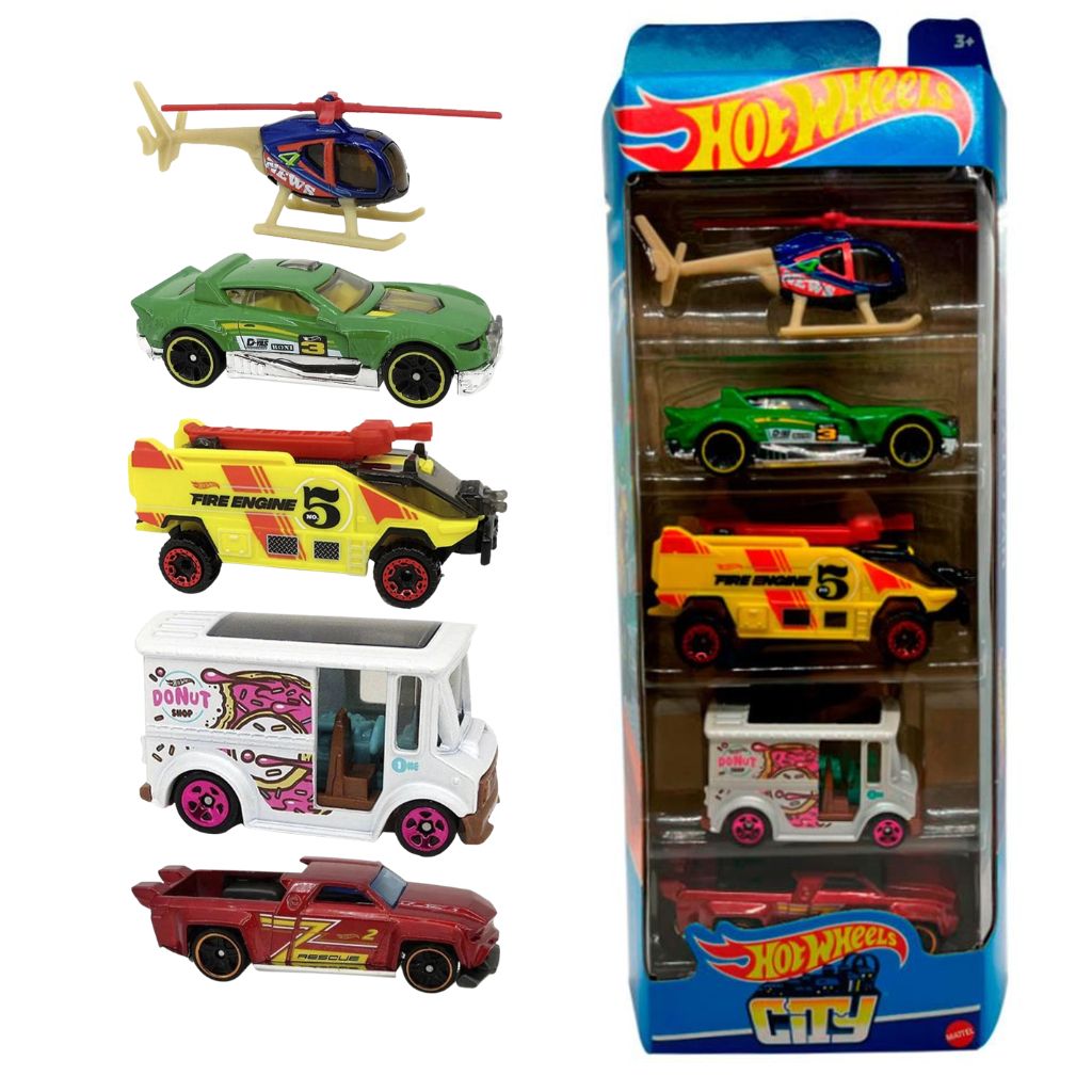 Carrinhos Hot Wheels City com 5 Carros - Mattel - Kidverte