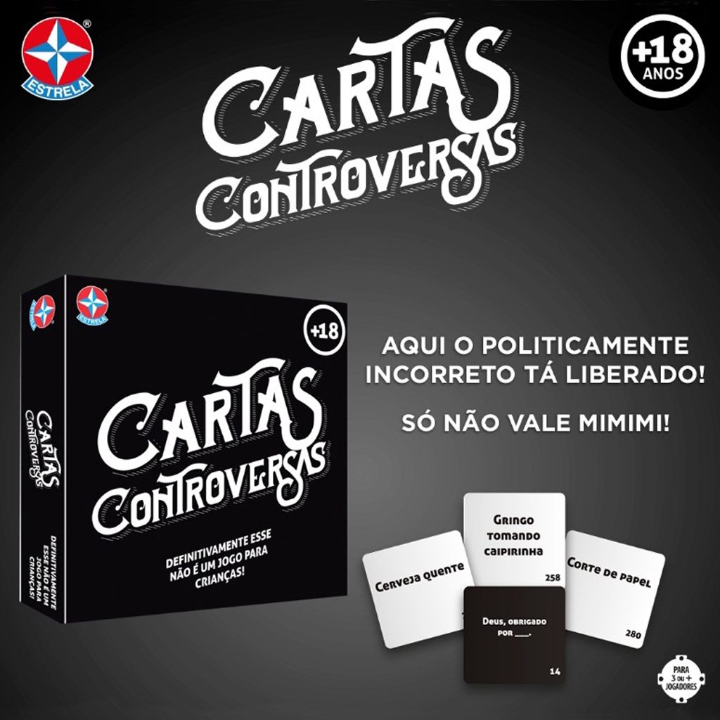 Cartas controversas jogo: Com o melhor preço