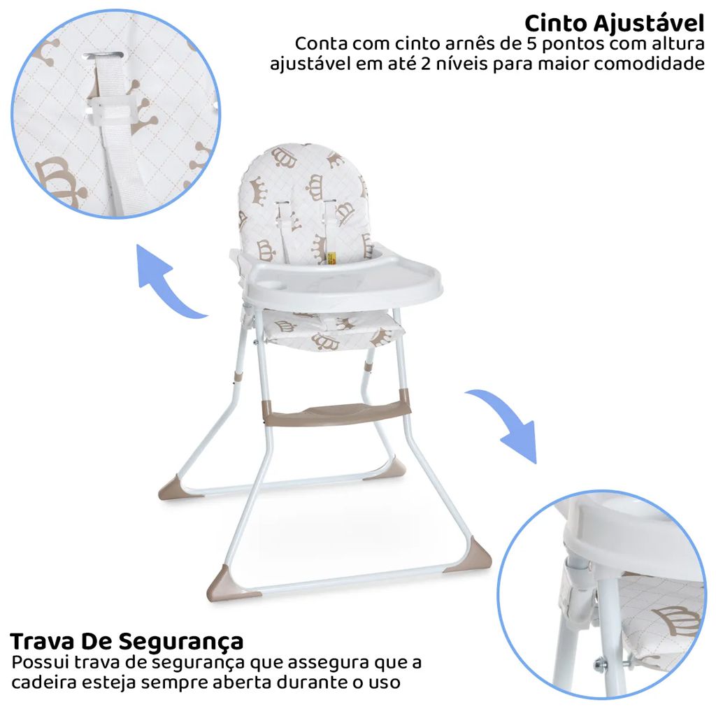 Cadeira Alta De Bebe Para Alimentação Refeição Até 23 Kg Nick Dino  Galzerano