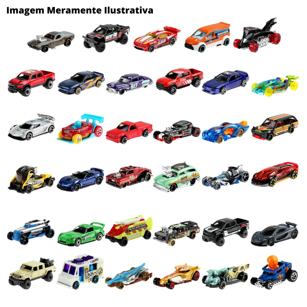 Carrinhos Hot Wheels Sortidos com 12 Unidades - Mattel - Alves Baby