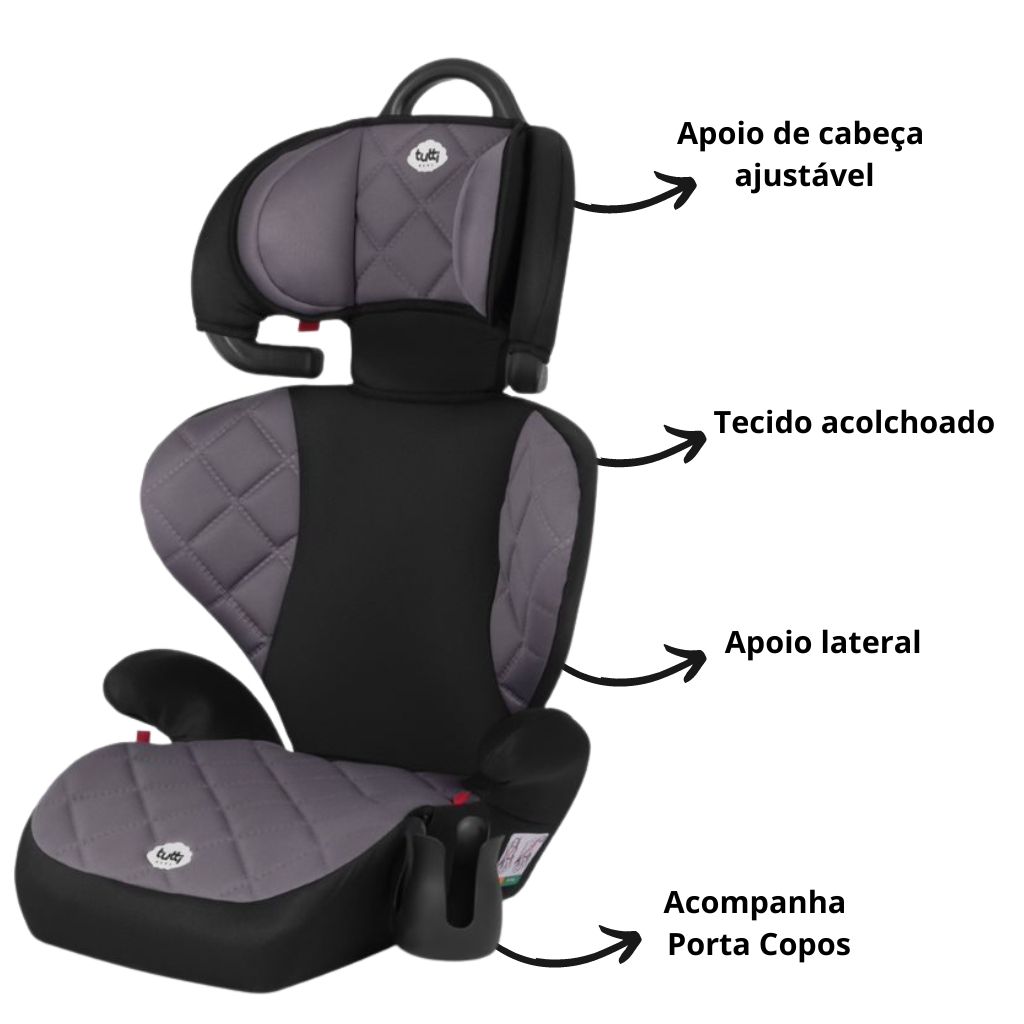 Kit Cadeira p/ Auto com Espelho Retrovisor p/ Banco Traseiro - Alves Baby