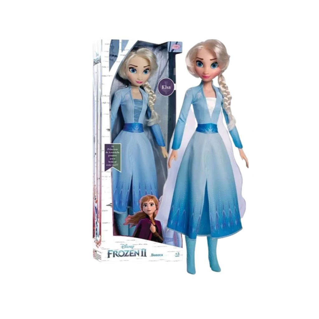 Boneca Elsa Articulada Grande 60 Cms Frozen 2 Baby Brink – Maior Loja de  Brinquedos da Região