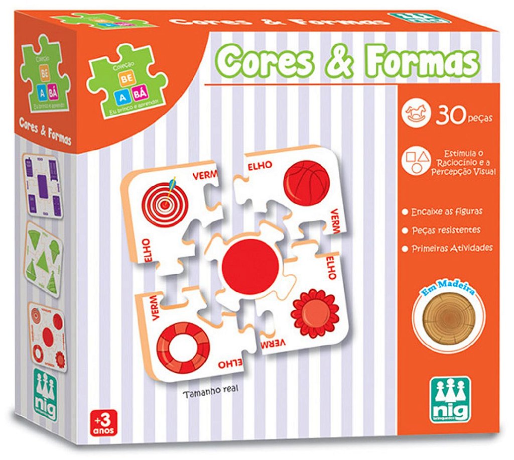 Jogo Educativo de Encaixar - Cores e Formas - NIG Brinquedos - Alves Baby