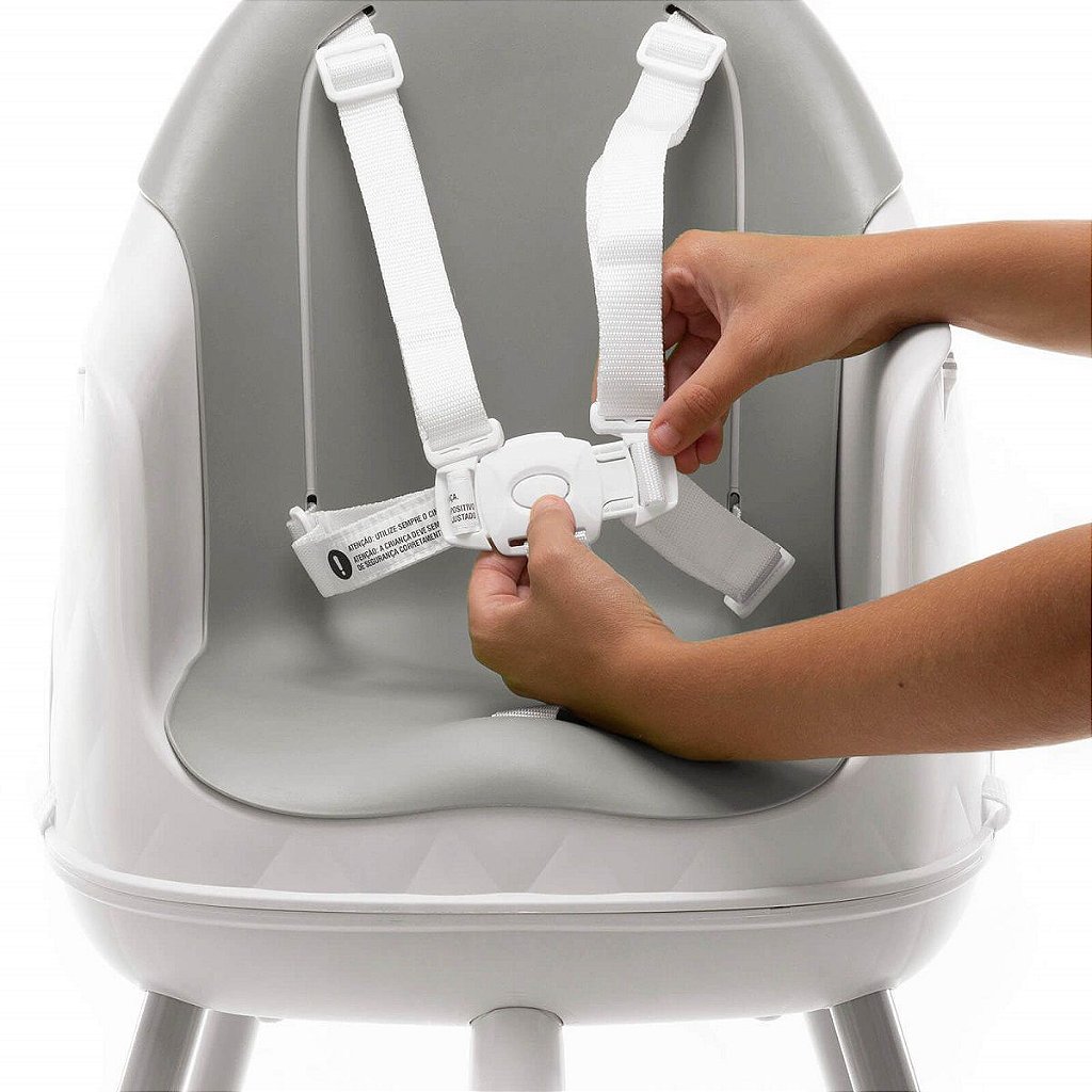 Cadeira Refeição Bebê 3em1 De 6 Meses Até 25kg - Safety Cor Cinza