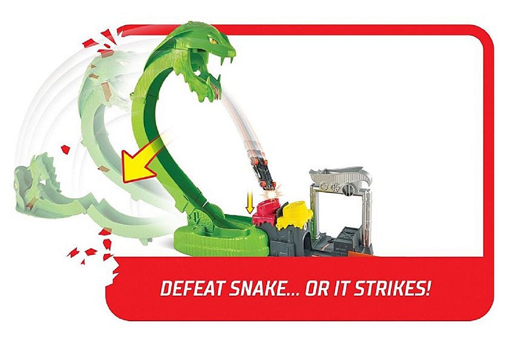 Carrinhos - Pista Hot Wheels - Ataque Tóxico da Serpente - Mattel