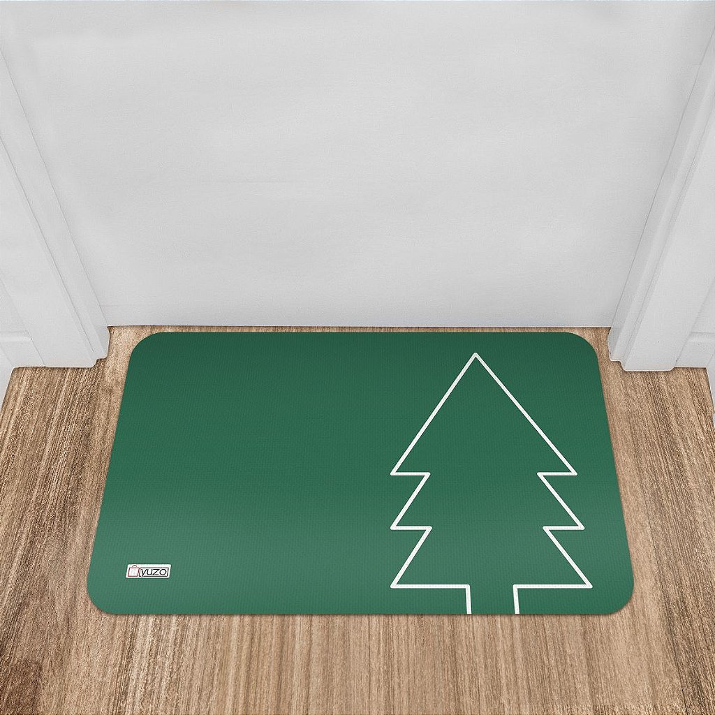 Tapete de Entrada 40x60cm Natal Verde - Yuzo Decorações