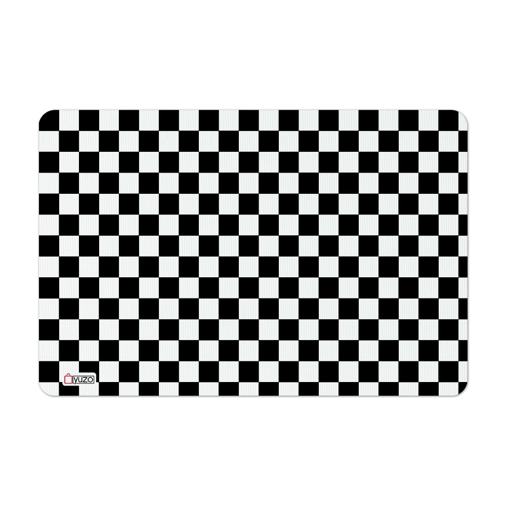 Tapete xadrez preto e branco - TenStickers