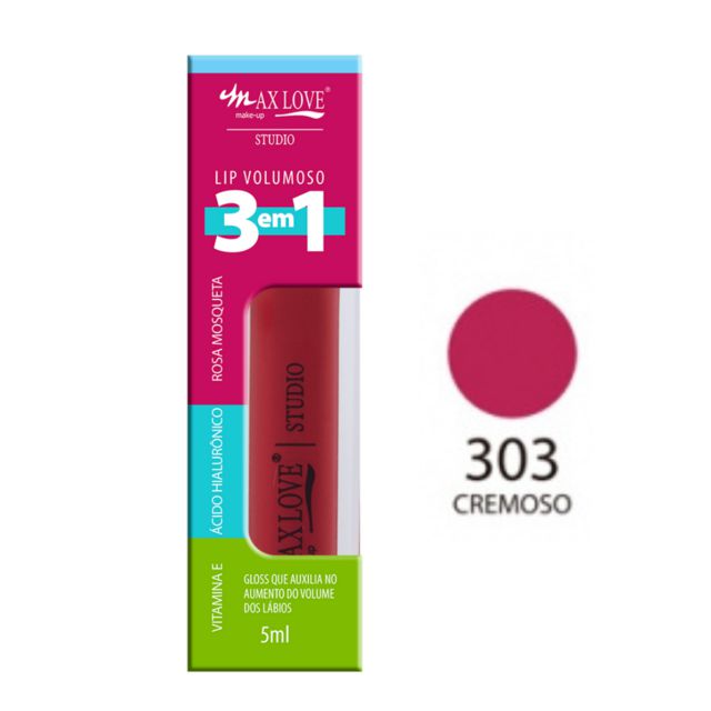 Gloss Lip Volumoso 3 em 1 Max Love - Fashion Biju