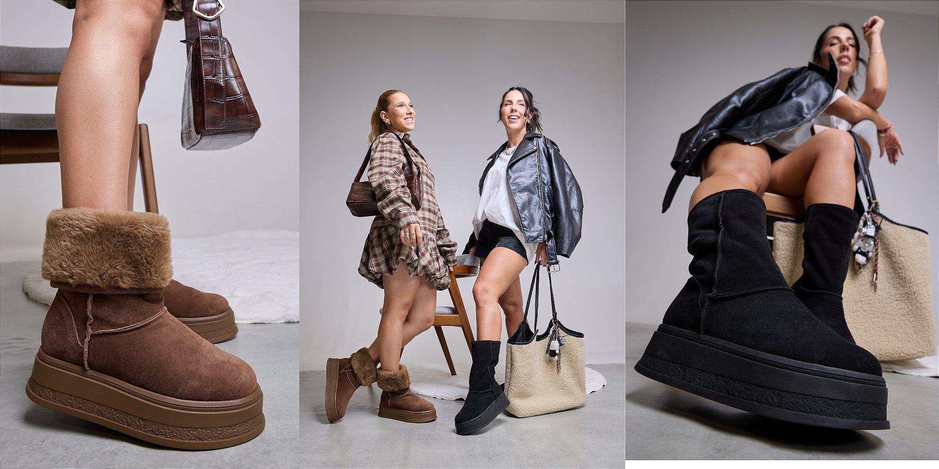 Bota Feminina Zaia Tratorada Cano Curto com Fivela