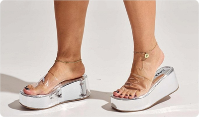 Tamanco Flatform Adele Prata UseHitzz