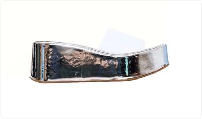 Tamanco Flatform Feminina Tira Vinil Adele Prata