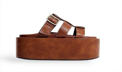 Tamanco Flatform Feminino Bangkok Camel