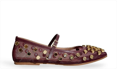 Sapatilha Feminina Blair Bordô bico quadrado