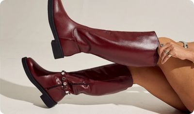 Cano longo Bota Amora Bordo