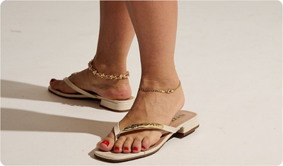 Estilo Rasteira Bruna Off White
