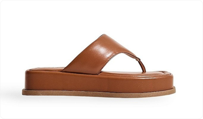 Chinelo Flatform Feminino Búzios Camel