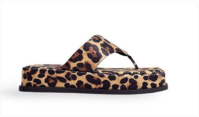Chinelo Flatform Feminino Búzios Animal Print