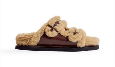 Papete Flatform Feminina Pelo Capucine Marrom