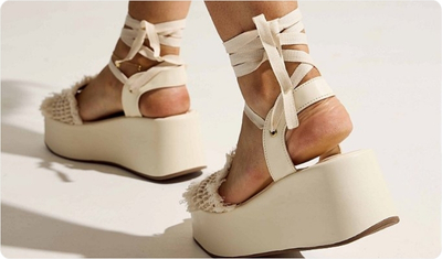 Sandália Chali Off White Look Versátil