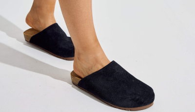 Clog Feminino Anatômico Couro Camurça Lina Bege