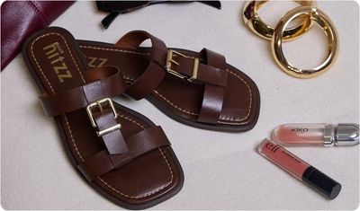 Rasteira Iara Marrom Look Versátil