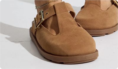 Clog West Bege Look Versátil