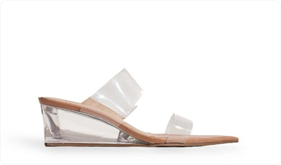 Tamanco Feminino Tiras De Vinil Salto Baixo Dream Bege