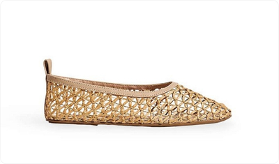 Sapatilha Feminina Tela Palha Dúnia Bege