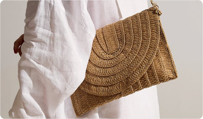 Bolsa Feminina 2 em 1 Palha Duna Camel