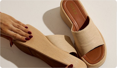 Tamanco Feminino Plataforma Elen Bege