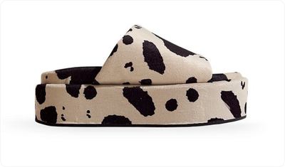 Tamanco Feminino Plataforma Fifi Cow Print