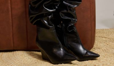 Bota Feminina Cano Longo Tratorada Zuna Preta