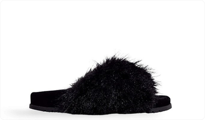 Flatform Feminina de Pelos Gigi Preta