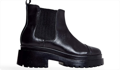 Bota Feminina Chelsea Tratorada Couro Graci Preta