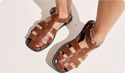 Estilo Sandália Hikari Camel