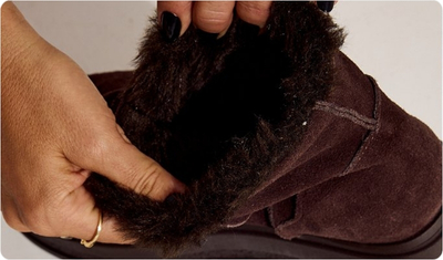 Forro peluciado da Bota Hiori Marrom