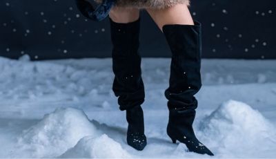 Bota Feminina Cano Longo Tratorada Zuna Preta